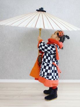 「節分」｜「アイテム（その他）」を使った、LOUIS☆LOUIEさん（キッズ・90cm）の冬コーディネート