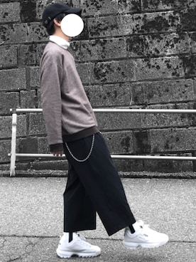 「ROXD（ロッド）のアイテム（ウォレットチェーン）」を使った、Noskeさん（メンズ・170cm）の春コーディネート
