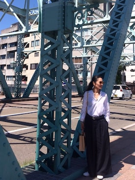 「pas de calais（パドカレ）のアイテム（パンツ）」を使った、m.maedaさん（レディース・161cm）の春コーディネート