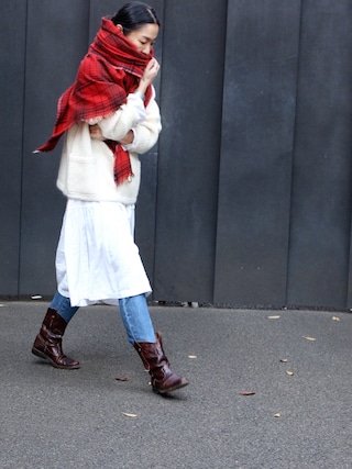 45R（フォーティファイブアール）の「インドメリノカシミヤの絣