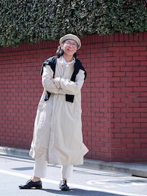 美品✨45R ダンプの908無双コート　R刺繍　ロングコート　コットン 45R ダンプ 908無双コート ロングコート コットン 45R