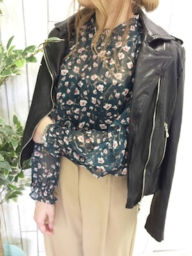 「甘辛mix」｜(´・ω・`)さん（レディース・161cm）の秋コーディネート