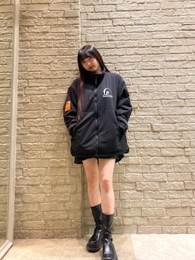 「らふこーで」｜「アイテム（ナイロンジャケット）」を使った、moeさん（レディース・158cm）の秋コーディネート