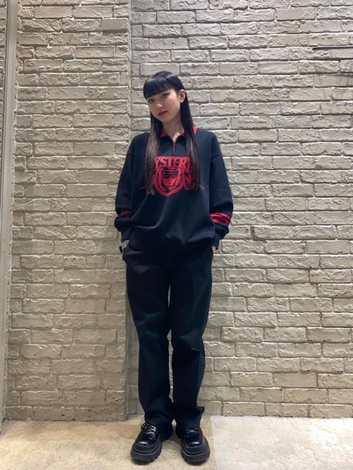 【未使用品】【商品タグ付き】 ヒステリックグラマー襟付きスエット HYSTERIC GLAMOUR（ヒステリックグラマー）の「DEVIL MOTOR 衿