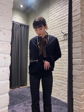 「ロックコーデ」｜「アイテム（アクセサリー）」を使った、moeさん（レディース・158cm）の秋コーディネート