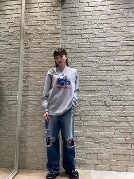 「ロンt」｜「アイテム（アクセサリー）」を使った、moeさん（レディース・158cm）の秋コーディネート