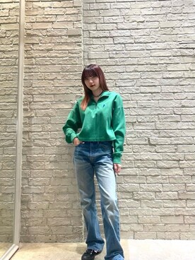 「ロンt」｜「アイテム（アクセサリー）」を使った、moeさん（レディース・158cm）の冬コーディネート