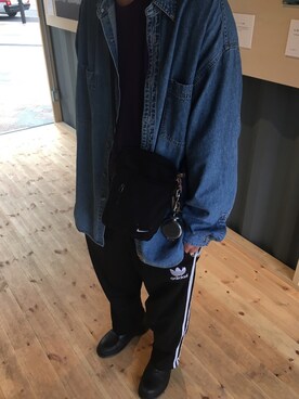 「NIKE(ナイキ)のアイテム(ショルダーバッグ)」を使った、だいがさん(メンズ・179cm)の秋コーディネート