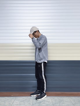 「PUREEGO（PUREEGO）のアイテム（ジャケット/アウター）」を使った、Felixさん（メンズ・172cm）の夏コーディネート