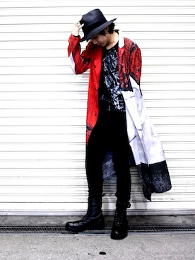 「KMRii（ケムリ）のアイテム（ブーツ）」を使った、Ryotaさん（メンズ・170cm）の夏コーディネート