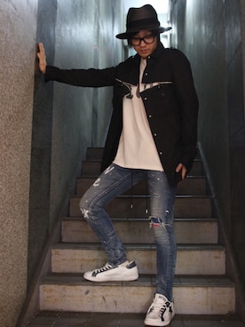 「OVERDESIGN（オーバーデザイン）のアイテム」を使った、Ryotaさん（メンズ・170cm）の夏コーディネート