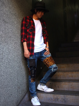 「OVERDESIGN（オーバーデザイン）のアイテム」を使った、Ryotaさん（メンズ・170cm）の夏コーディネート