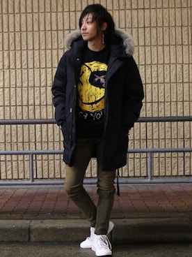 「roar（ロアー）のアイテム」を使った、Ryotaさん（メンズ・170cm）の冬コーディネート