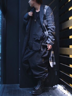 「ISAMU KATAYAMA BACKLASH（イサムカタヤマバックラッシュ）のアイテム（ブーツ）」を使った、Ryotaさん（メンズ・170cm）の夏コーディネート