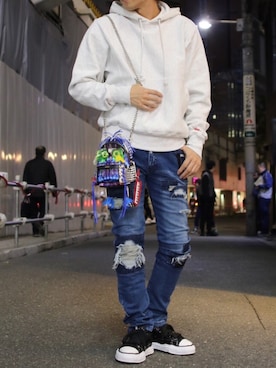 「ROYAL FLASH（ロイヤルフラッシュ）のアイテム（バッグ）」を使った、Ryotaさん（メンズ・170cm）の秋コーディネート