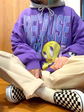 「トゥイーティー」｜mochaさん（レディース・152cm）の冬コーディネート