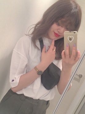 「Daniel Wellington（ダニエルウェリントン）の販売終了クラシックペティット アッシュフィールド32mm（アナログ腕時計）」を使った、aoさん（レディース・164cm）の春コーディネート