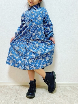 「コーディネート」｜「アイテム（シャツワンピース）」を使った、𖣔 𝕒𝕚 𖣔さん（レディース・155cm）の秋コーディネート