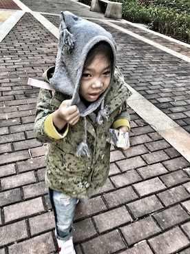 「Iのアイテム（ジャケット/アウター、その他）」を使った、Mi_homeさん（キッズ）の冬コーディネート