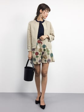 「MACKINTOSH PHILOSOPHY（ﾏｯｷﾝﾄｯｼｭ ﾌｨﾛｿﾌｨｰ）のアイテム（ジャケット/アウター）」を使った、yukiさん（レディース・169cm）の春コーディネート