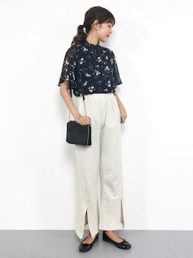 「RED CHOP WORKS（レッドチョップワークス）のアイテム（パンツ）」を使った、yukiさん（レディース・169cm）の夏コーディネート