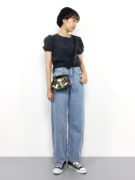 「CASPER JOHN AIVER（キャスパージョンアイバー）のアイテム（バッグ）」を使った、yukiさん（レディース・169cm）の夏コーディネート