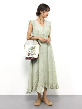 「Ameri（アメリ）のアイテム（バッグ）」を使った、yukiさん（レディース・169cm）の夏コーディネート