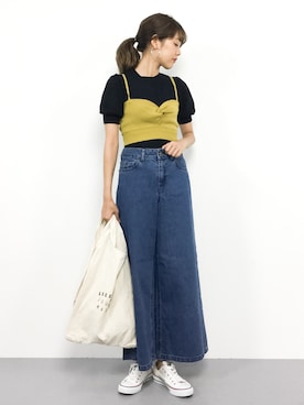 「TITTY&CO.（ティティーアンドコー）のアイテム」を使った、yukiさん（レディース・169cm）の夏コーディネート
