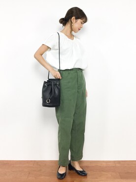 「カーキパンツ」｜yukiさん（レディース・169cm）の夏コーディネート