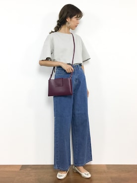 「YAHKI（ヤーキ）のYAHKI YH-132（ショルダーバッグ）」を使った、yukiさん（レディース・169cm）の夏コーディネート