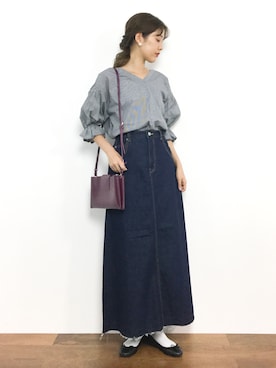 「YAHKI（ヤーキ）のYAHKI YH-132（ショルダーバッグ）」を使った、yukiさん（レディース・169cm）の夏コーディネート