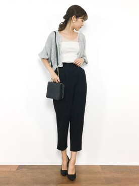 「レースタンク」｜yukiさん（レディース・169cm）の夏コーディネート