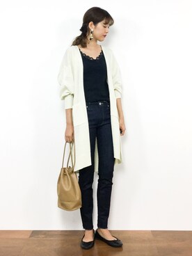 「レースタンク」｜yukiさん（レディース・169cm）の夏コーディネート