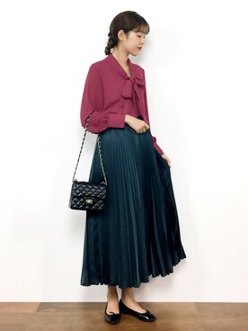 「ボウタイ」｜yukiさん（レディース・169cm）の秋コーディネート