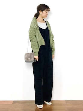 「titivate（ティティベイト）のアイテム（つなぎ/オールインワン）」を使った、yukiさん（レディース・169cm）の秋コーディネート