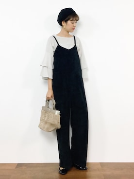 「titivate（ティティベイト）のアイテム（つなぎ/オールインワン）」を使った、yukiさん（レディース・169cm）の秋コーディネート