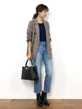 「MACKINTOSH PHILOSOPHY（ﾏｯｷﾝﾄｯｼｭ ﾌｨﾛｿﾌｨｰ）のアイテム」を使った、yukiさん（レディース・169cm）の秋コーディネート