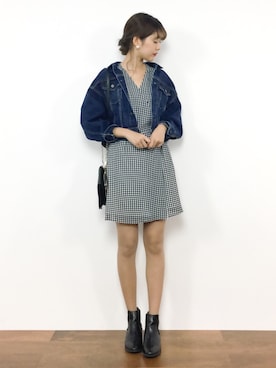 「SLY（スライ）のアイテム（その他アウター）」を使った、yukiさん（レディース・169cm）の秋コーディネート