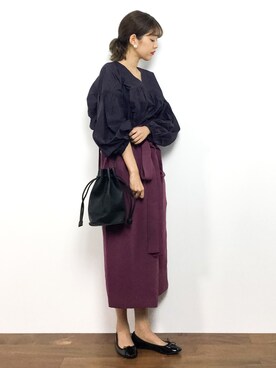 yukiさんの「KBF+　ウエストリボンラップスカート」を使ったコーディネート