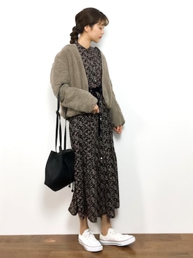 「Honeys（ハニーズ）のアイテム（ブルゾン）」を使った、yukiさん（レディース・169cm）の秋コーディネート