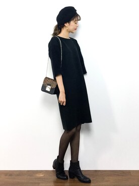 「アンゴラ」｜「アイテム（ワンピース/ドレス）」を使った、yukiさん（レディース・169cm）の秋コーディネート