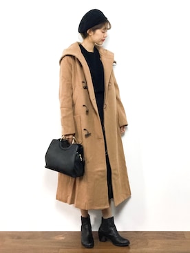 「antiqua（アンティカ）のアイテム（ダッフルコート）」を使った、yukiさん（レディース・169cm）の秋コーディネート
