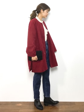 「titivate（ティティベイト）のアイテム（その他アウター）」を使った、yukiさん（レディース・169cm）の秋コーディネート