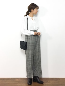 「TONE SELECT GOODS（トーンセレクトグッズ）のアイテム」を使った、yukiさん（レディース・169cm）の秋コーディネート