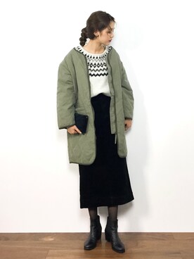 「notch.（ノッチ）のアイテム（その他アウター）」を使った、yukiさん（レディース・169cm）の秋コーディネート
