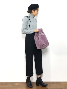 「coca（coca）（コカ）のアイテム（サロペット/オーバーオール）」を使った、yukiさん（レディース・169cm）の秋コーディネート