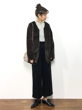「Chico（チコ）のアイテム（その他アウター）」を使った、yukiさん（レディース・169cm）の冬コーディネート