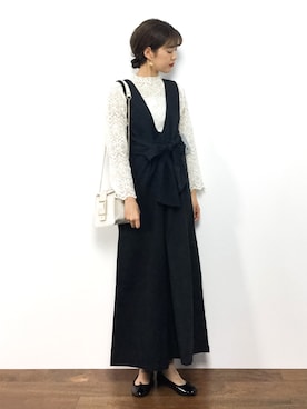 「Luz Llena（ラズレナ）のアイテム（つなぎ/オールインワン）」を使った、yukiさん（レディース・169cm）の冬コーディネート