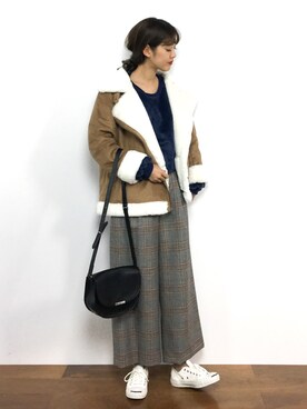 「Heather（ヘザー）のアイテム（その他アウター）」を使った、yukiさん（レディース・169cm）の冬コーディネート