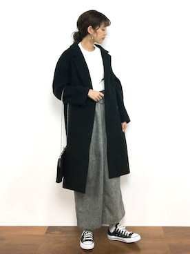 「AVAN LILY（アヴァンリリィ）のアイテム（その他アウター）」を使った、yukiさん（レディース・169cm）の冬コーディネート